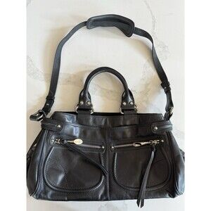 Francesco Biasia Black Leather Shoulder Bag